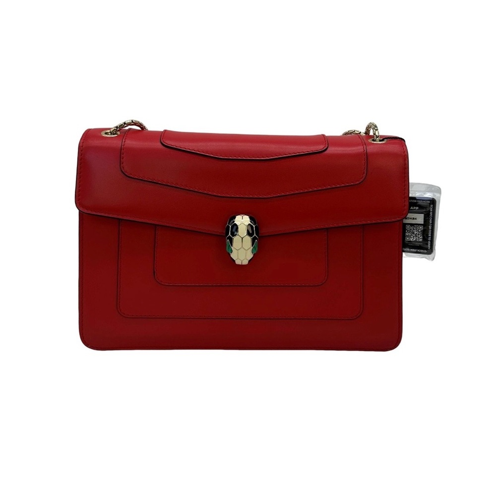 Bulgari Red Serpenti Shoulder Bag - Picture 3 of 6